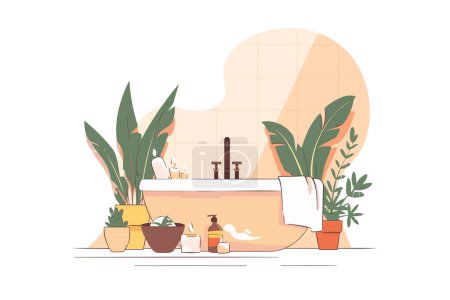 Illustration for Spa isolated vector style - Royalty Free Image