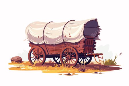 Illustration for Bandwagon isolated vector style - Royalty Free Image