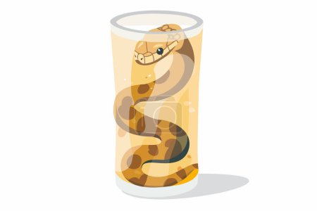 Téléchargez les illustrations : Verre de style vectoriel isolé serpent - en licence libre de droit
