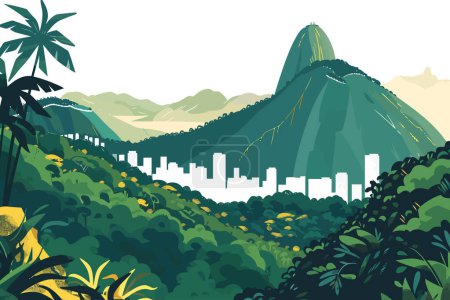 Ilustración de Brasil aislado vector estilo - Imagen libre de derechos