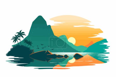 Illustration for Brazil isolated vector style - Royalty Free Image