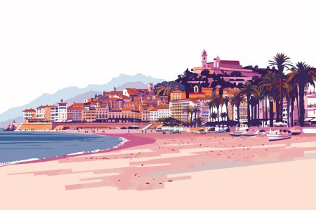 Téléchargez les illustrations : Festival de Cannes style vectoriel isolé - en licence libre de droit