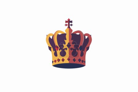 Coronación de Su Majestad El Rey aisló el estilo vectorial