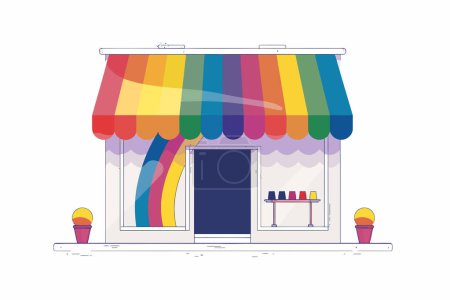 Ilustración de Trapo arco iris en un estilo vectorial aislado tienda - Imagen libre de derechos