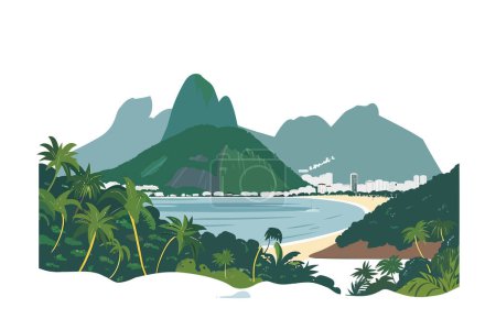 Illustration for Rio de janeiro isolated vector style - Royalty Free Image
