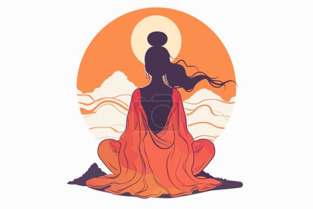 Illustration for Spiritual isolated vector style - Royalty Free Image