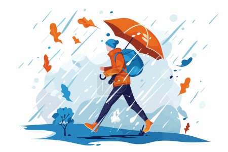 Illustration for High-drama weather moments captured outdoors isolated vector style - Royalty Free Image