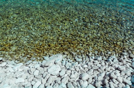 Bruce Peninsula,Ontario,Canada, nice beautiful view of a pebbles,stones in crystal clear water,background 