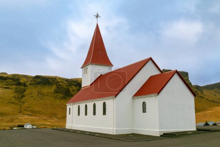 Photo for Myrdal Church in Vik, South in autumn, Iceland - Royalty Free Image