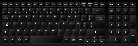 Photo for Keyboard with a black background - Royalty Free Image