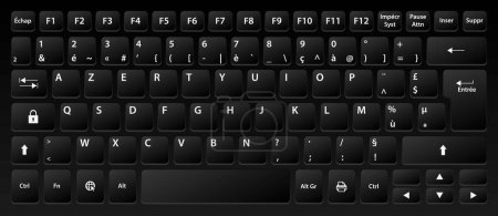 Photo for Black keyboard with white background - Royalty Free Image