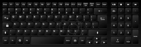 Photo for Keyboard on black background - Royalty Free Image