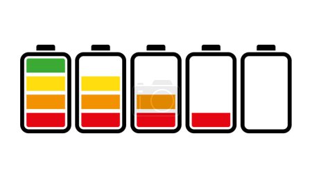 Photo for Battery icon set. vector illustration - Royalty Free Image