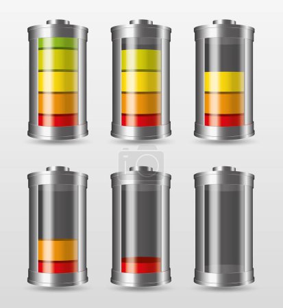 Photo for Set of battery icons isolated on white background - Royalty Free Image