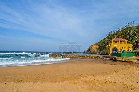Photo for Thompsons bay beach, Picturesque sandy beach in a sheltered cove with a tidal pool in Shaka's Rock, Dolphin Coast Durban north KZN South Africa - Royalty Free Image