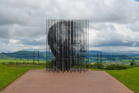 Nelson Mandela capture site , steel statue in Howick midlands KwaZulu Natal