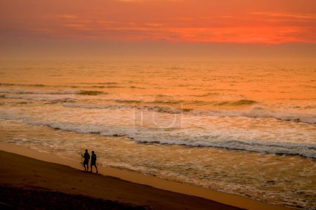Beautiful colorful sunrise in Ballito beach Durban South Africa