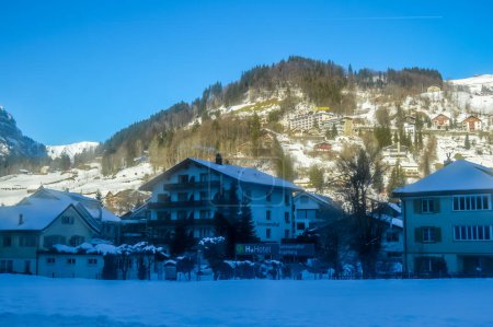 Titlis Schneelandschaft in der Schweiz bei Engelberg Schweiz
