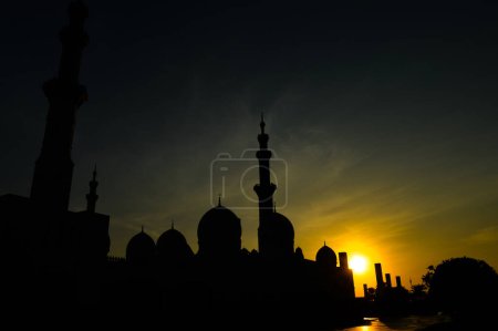 The grand and magnificent Sheikh Zayed mosque in Abu Dhabi in United Arab Emirates