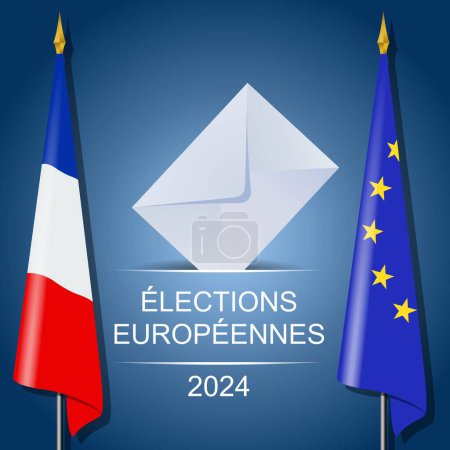 Europawahlen 2024 mit Text auf Französisch