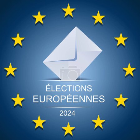 Europawahlen 2024 mit Text auf Französisch