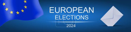 Foto de Elecciones Europeas 2024 con texto en inglés - Imagen libre de derechos