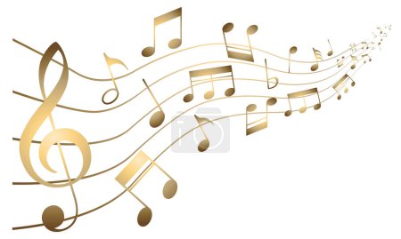 Ilustración de Vector con símbolos y notas musicales - Imagen libre de derechos