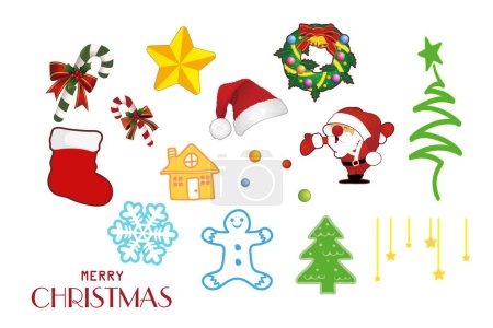 Foto de Pegatinas de Navidad de pan de jengibre. Gráficos vectoriales navideños para cualquier diseño - Imagen libre de derechos