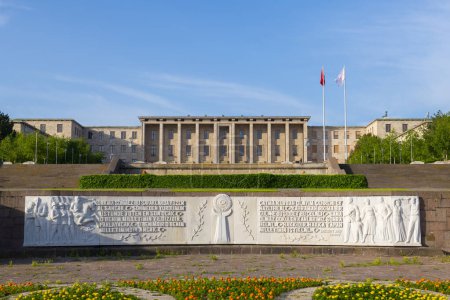 Photo for Grand National Assembly of Turkey (Turkish: Turkiye Buyuk Millet Meclisi, TBMM) is the parliament of Turkey in city center of Ankara, Turkey. - Royalty Free Image