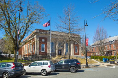 Foto de United States Post Office 01880 at 321 Main Street in historic town center of Wakefield, Middlesex County, Massachusetts MA, USA. - Imagen libre de derechos
