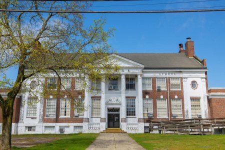 Tewksbury Center School Gebäude im historischen Stadtzentrum von Tewksbury, Middlesex County, Massachusetts MA, USA. 