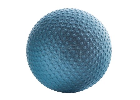 Photo for Lacrosse massage ball isolated on white background with clipping path. Blue rubber lacrosse ball, Spherical ball, Selective focus. - Royalty Free Image
