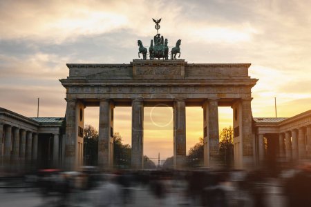 Brandenburg Gate in Berlin at sunset