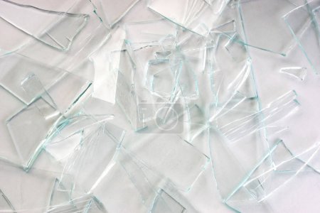 Photo for Broken glass on white background closeup - Royalty Free Image