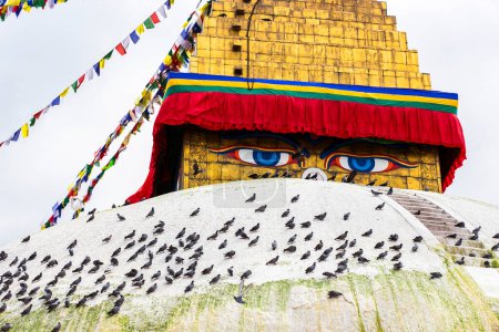 Téléchargez les photos : Stupa Boudhanath dans la vallée de Katmandou, Népal - en image libre de droit