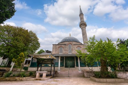 Courtyard of Cinili Camii, a 17th century Ottoman era mosque, located in Validei Atik Street, Uskudar district, Istanbul, Turkey