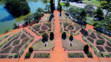 Photo for Roses Garden Buenos Aires Argentina. Panorama landscape of tourism landmark downtown of capital of Argentina. Tourism landmark. Outdoors downtown city. Urban scenery of Buenos Aires city. - Royalty Free Image