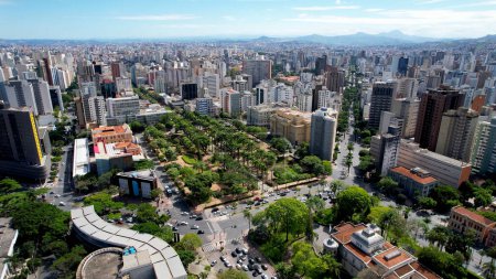 Photo for Cityscape of Belo Horizonte Minas Gerais Brazil. Downtown capital city. Tourism landmark. Vacation travel. Tropical travel. - Royalty Free Image
