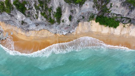 Scenic Cliffs In Porto Seguro Bahia Brazil. Idyllic Beach. Nature Landscape. Bahia Brazil. Tourism Background. Scenic Cliffs In Porto Seguro Bahia. Brazil Discovery Coast.