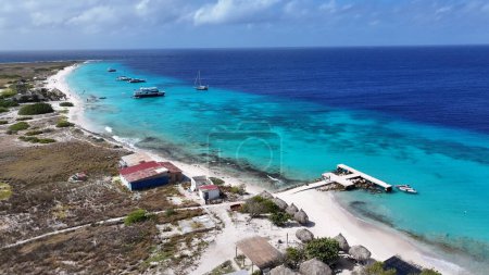 Little Curacao At Willemstad In Netherlands Curacao. Beach Landscape. Caribbean Island. Willemstad At Netherlands Curacao. Seascape Outdoor. Nature Tourism.