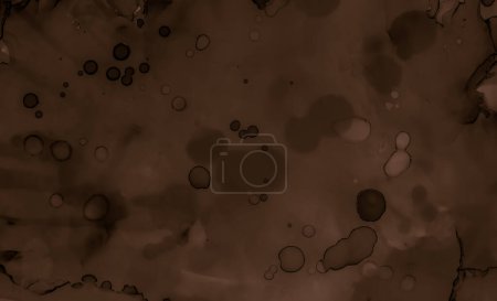 Photo for Abstract Chocolate Texture. Dark Cream Background. Color Biscuit Surface. Watercolour Wave Border. Paint Chocolate Texture. Brown Creamy Background. Black Biscuit Pattern. Liquid Chocolate Texture. - Royalty Free Image