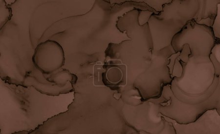Photo for Abstract Chocolate Texture. Brown Cream Wallpaper. Color Pastry Pattern. Watercolor Choco Splash. Liquid Chocolate Texture. Dark Cream Background. Color Cake Pattern. Paint Chocolate Texture. - Royalty Free Image