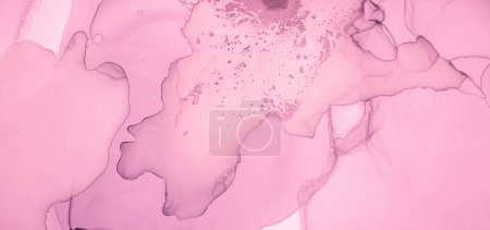 Photo for Gentle Pink Marble. Acrylic Wallpaper. Ink Wave Effect. Abstract Wall. Rose Art Pattern. Alcohol Luxury Marble. Spring Background. Oil Grunge Design. Contemporary Liquid Marble. - Royalty Free Image