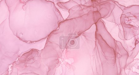 Photo for Elegant Luxury Marble. Acrylic Mix. Art Flow Effect. Abstract Wall. Delicate Fluid Design. Alcohol Pink Marble. Rose Wallpaper. Oil Modern Print. Contemporary Liquid Marble. - Royalty Free Image