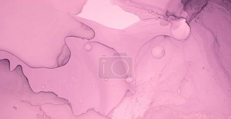 Photo for Gentle Pink Marble. Acrylic Wallpaper. Fluid Wave Painting. Abstract Splash. Spring Ink Effect. Alcohol Luxury Marble. Delicate Mix. Art Creative Print. Watercolour Liquid Marble. - Royalty Free Image