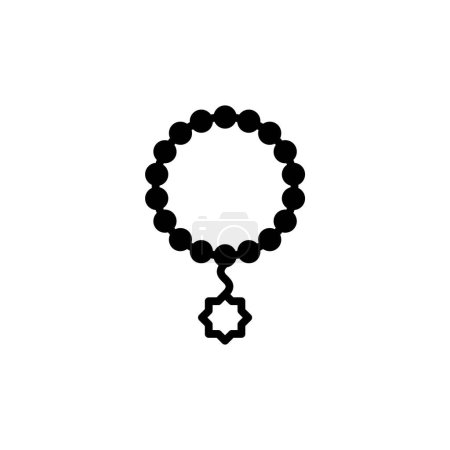 Illustration for Vector illustration of tasbih icon with glyph style. suitable for any purpose. - Royalty Free Image