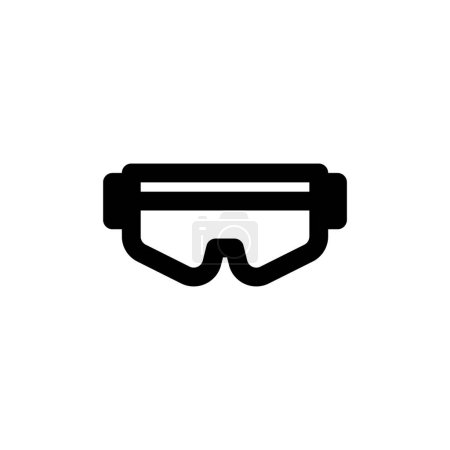 Illustration for Worker glasses. Virtual reality glasses icon vector. A thin line sign. Isolated contour symbol illustration. - Royalty Free Image
