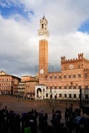 Photo for Piazza del Campo with Palazzo Pubblico. Siena, Italy 10.05.2023 - Royalty Free Image