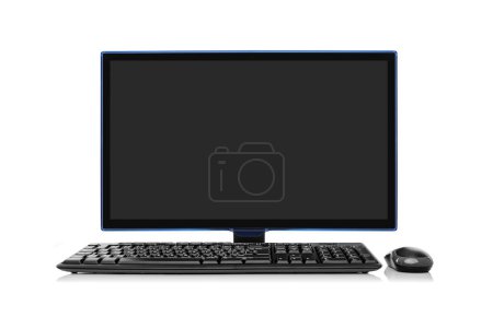 Photo for Desktop Computer PC isolated on white background. - Royalty Free Image