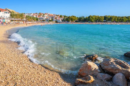 Photo for Beach in Croatia Primosten. Primosten, Sibenik Knin County, Croatia. - Royalty Free Image